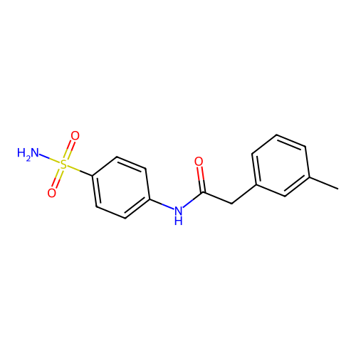 2-(3-methylphenyl)-N-(4-sulfamoylphenyl)acetamide structure
