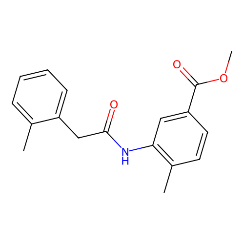 Methyl 4-methyl-3-{[(2-methylphenyl)acetyl]amino}benzoate structure