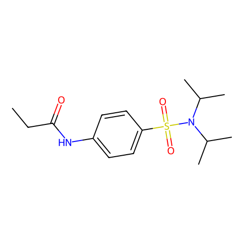 N-[4-(dipropan-2-ylsulfamoyl)phenyl]propanamide structure