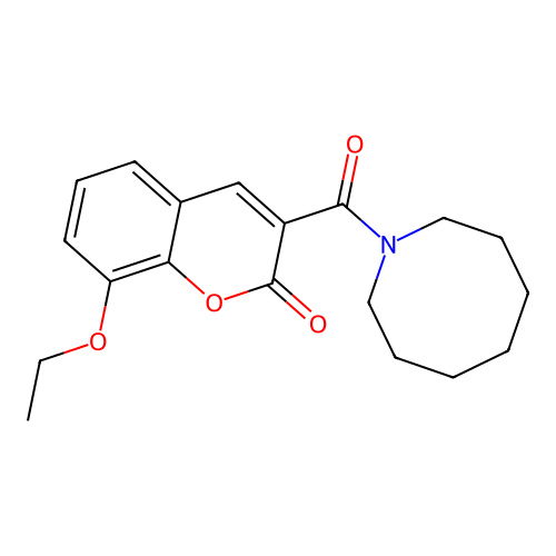 3-(Azocane-1-carbonyl)-8-ethoxychromen-2-one structure
