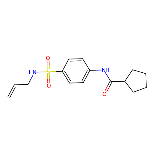N-[4-(prop-2-enylsulfamoyl)phenyl]cyclopentanecarboxamide structure