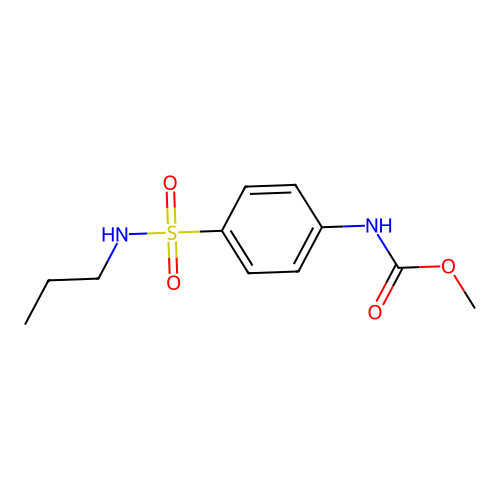 Methyl [4-(propylsulfamoyl)phenyl]carbamate structure