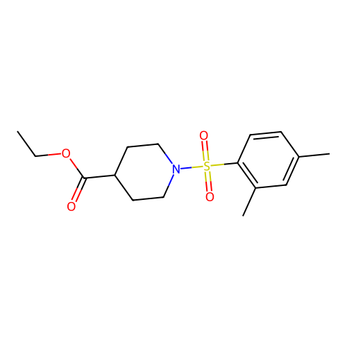 Ethyl 1-[(2,4-dimethylphenyl)sulfonyl]piperidine-4-carboxylate structure