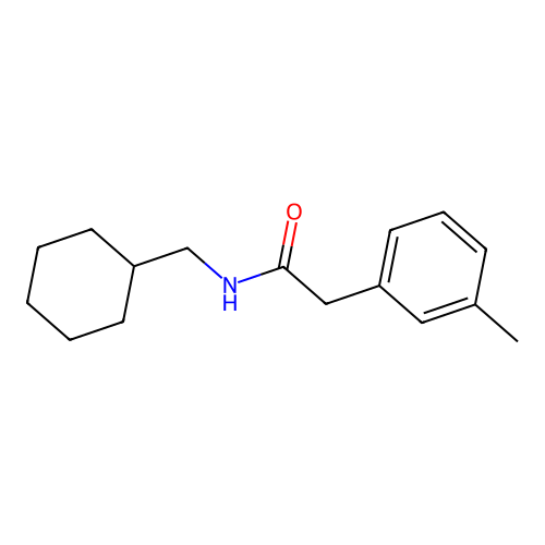 N-(cyclohexylmethyl)-2-(3-methylphenyl)acetamide structure