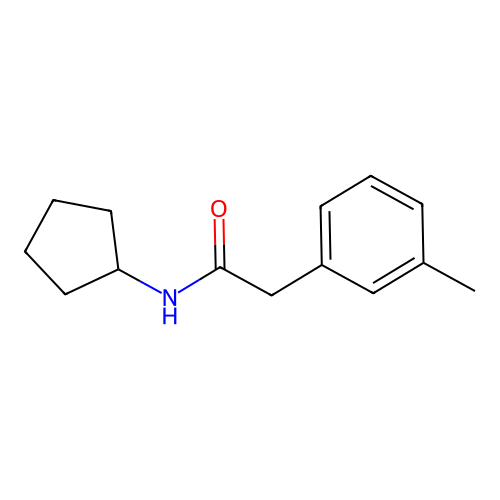 N-cyclopentyl-2-(3-methylphenyl)acetamide structure