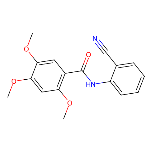N-(2-cyanophenyl)-2,4,5-trimethoxybenzamide structure