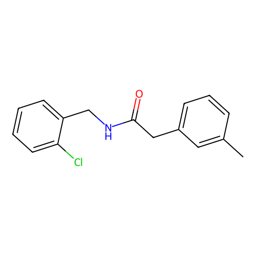 N-[(2-chlorophenyl)methyl]-2-(3-methylphenyl)acetamide structure
