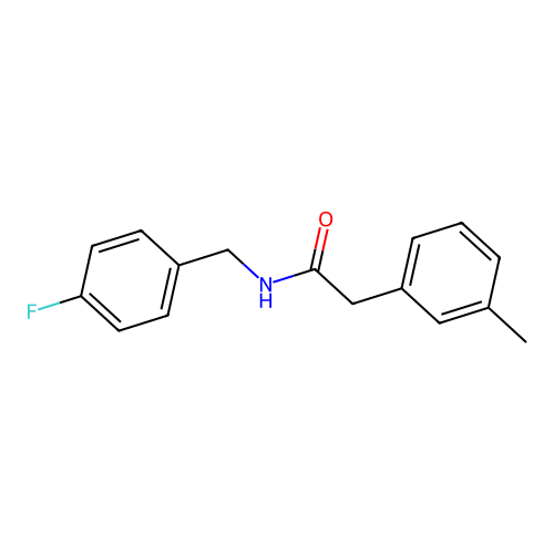 N-[(4-fluorophenyl)methyl]-2-(3-methylphenyl)acetamide structure