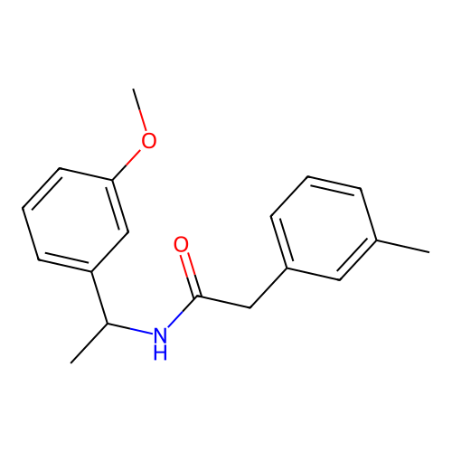 N-[1-(3-methoxyphenyl)ethyl]-2-(3-methylphenyl)acetamide structure
