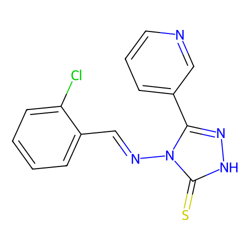4-((2-Chlorobenzylidene)amino)-5-(3-pyridinyl)-4H-1,2,4-triazole-3-thiol structure