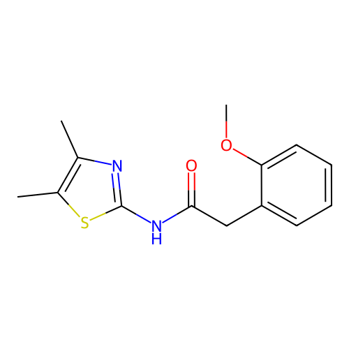 N-(4,5-dimethyl-1,3-thiazol-2-yl)-2-(2-methoxyphenyl)acetamide structure