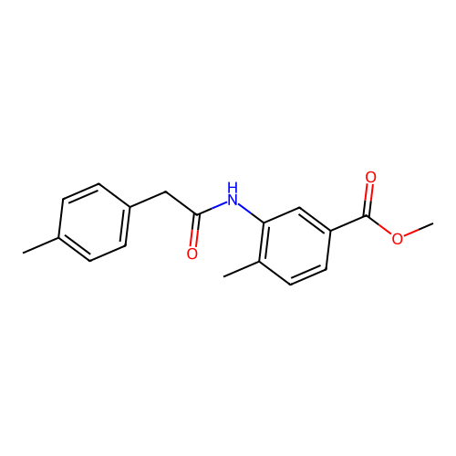 Methyl 4-methyl-3-{[(4-methylphenyl)acetyl]amino}benzoate structure
