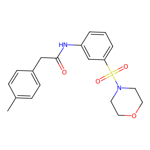 2-(4-methylphenyl)-N-(3-morpholin-4-ylsulfonylphenyl)acetamide structure