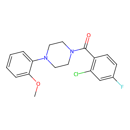 (2-Chloro-4-fluorophenyl)-[4-(2-methoxyphenyl)piperazin-1-yl]methanone structure