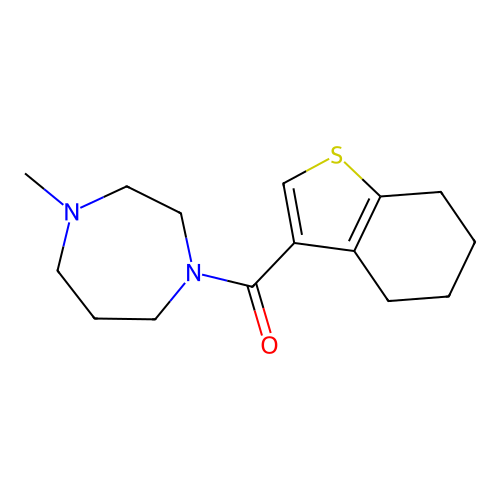 (4-Methyl-1,4-diazepan-1-yl)-(4,5,6,7-tetrahydro-1-benzothiophen-3-yl)methanone structure