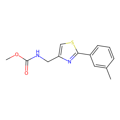 Methyl {[2-(3-methylphenyl)-1,3-thiazol-4-yl]methyl}carbamate structure