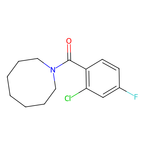 Azocan-1-yl-(2-chloro-4-fluorophenyl)methanone structure