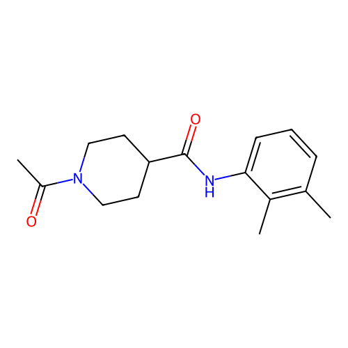 1-acetyl-N-(2,3-dimethylphenyl)piperidine-4-carboxamide structure
