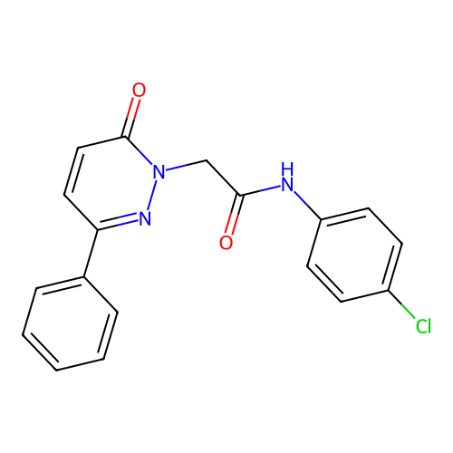 N-(4-chlorophenyl)-2-(6-oxo-3-phenylpyridazin-1(6H)-yl)acetamide structure