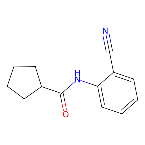 N-(2-cyanophenyl)cyclopentanecarboxamide structure