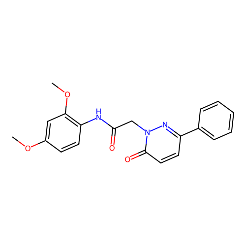 N-(2,4-dimethoxyphenyl)-2-(6-oxo-3-phenylpyridazin-1(6H)-yl)acetamide structure