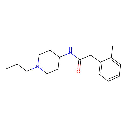 2-(2-methylphenyl)-N-(1-propylpiperidin-4-yl)acetamide structure