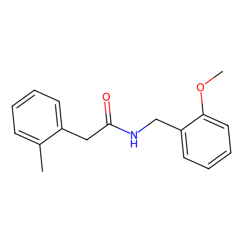 N-[(2-methoxyphenyl)methyl]-2-(2-methylphenyl)acetamide structure