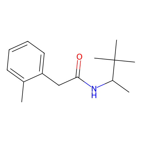 N-(3,3-dimethylbutan-2-yl)-2-(2-methylphenyl)acetamide structure