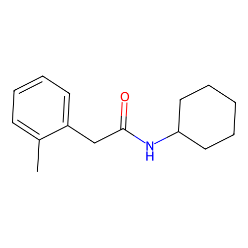 N-cyclohexyl-2-(2-methylphenyl)acetamide structure