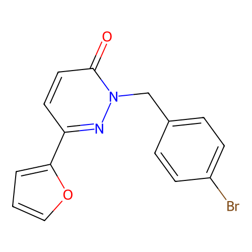 2-(4-bromobenzyl)-6-(furan-2-yl)pyridazin-3(2H)-one structure