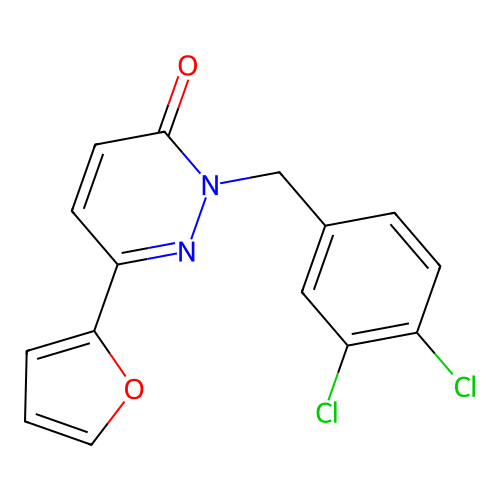 2-(3,4-dichlorobenzyl)-6-(furan-2-yl)pyridazin-3(2H)-one structure