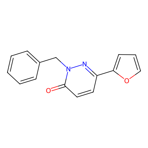 2-benzyl-6-(furan-2-yl)pyridazin-3(2H)-one structure