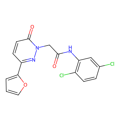 N-(2,5-dichlorophenyl)-2-[3-(furan-2-yl)-6-oxopyridazin-1-yl]acetamide structure