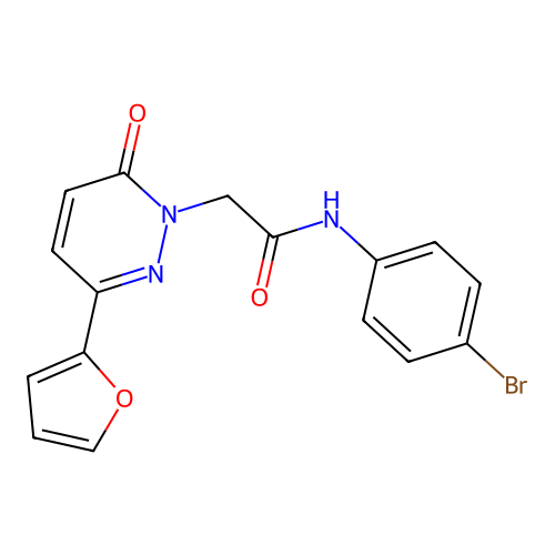 N-(4-bromophenyl)-2-[3-(furan-2-yl)-6-oxopyridazin-1-yl]acetamide structure