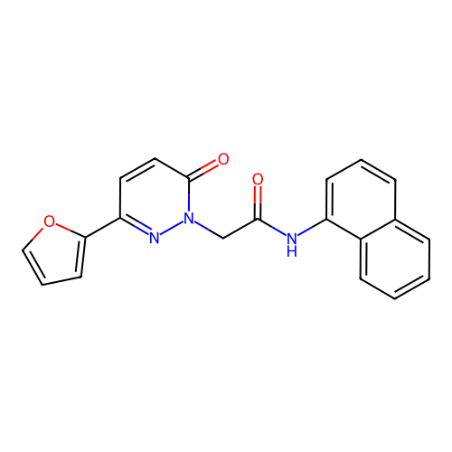 2-(3-(furan-2-yl)-6-oxopyridazin-1(6H)-yl)-N-(naphthalen-1-yl)acetamide structure