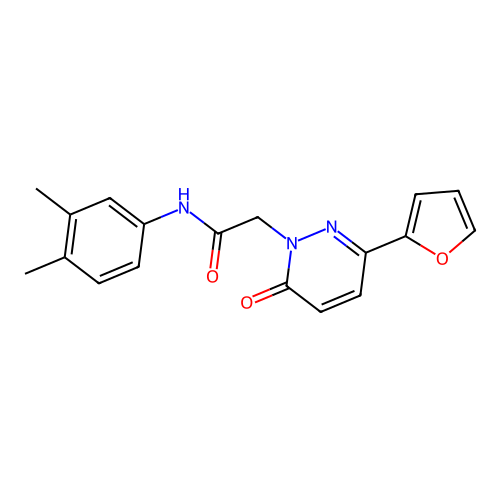 N-(3,4-dimethylphenyl)-2-[3-(furan-2-yl)-6-oxopyridazin-1-yl]acetamide structure