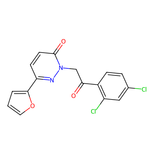 2-[2-(2,4-Dichlorophenyl)-2-oxoethyl]-6-(furan-2-yl)pyridazin-3-one structure