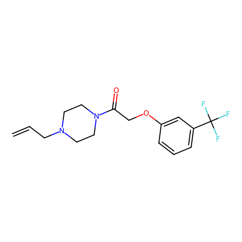 1-(4-Prop-2-enylpiperazin-1-yl)-2-[3-(trifluoromethyl)phenoxy]ethanone structure
