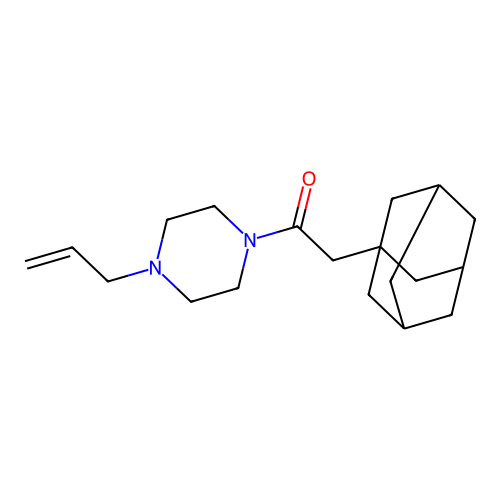 2-(1-Adamantyl)-1-(4-prop-2-enylpiperazin-1-yl)ethanone structure