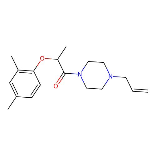 2-(2,4-Dimethylphenoxy)-1-(4-prop-2-enylpiperazin-1-yl)propan-1-one structure