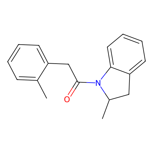 1-(2-Methyl-2,3-dihydroindol-1-yl)-2-(2-methylphenyl)ethanone structure
