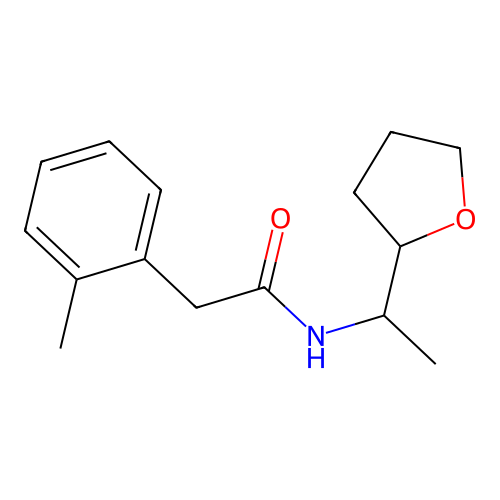 2-(2-methylphenyl)-N-[1-(oxolan-2-yl)ethyl]acetamide structure