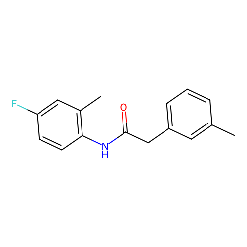 N-(4-fluoro-2-methylphenyl)-2-(3-methylphenyl)acetamide structure