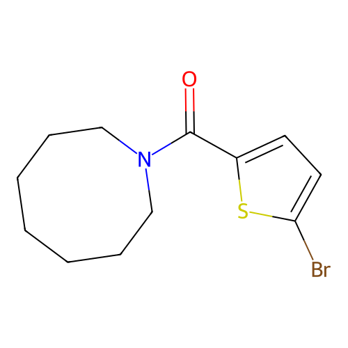 Azocan-1-yl-(5-bromothiophen-2-yl)methanone structure