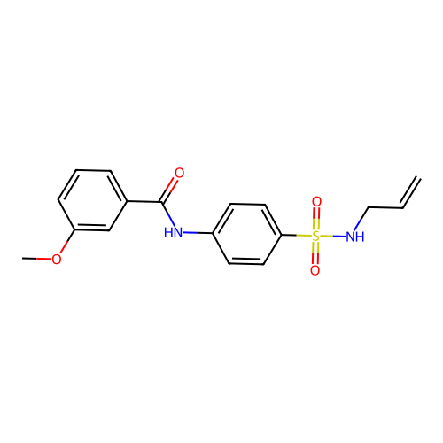 3-methoxy-N-[4-(prop-2-enylsulfamoyl)phenyl]benzamide structure