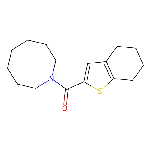 Azocan-1-yl(4,5,6,7-tetrahydro-1-benzothiophen-2-yl)methanone structure