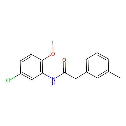 N-(5-chloro-2-methoxyphenyl)-2-(3-methylphenyl)acetamide structure