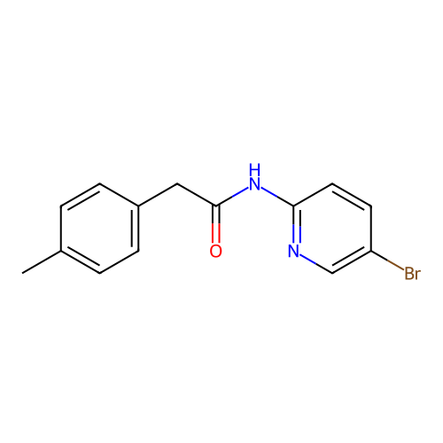 N-(5-bromopyridin-2-yl)-2-(4-methylphenyl)acetamide structure