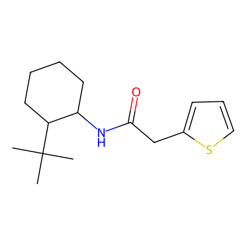 N-(2-tert-butylcyclohexyl)-2-(thiophen-2-yl)acetamide structure