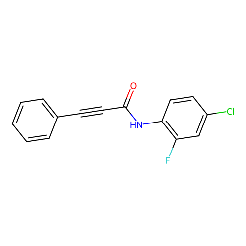 N-(4-chloro-2-fluorophenyl)-3-phenylprop-2-ynamide structure